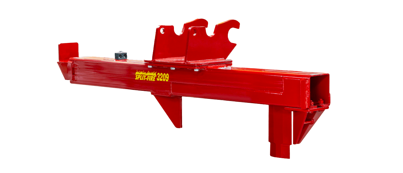 Split-Fire 3209 with excavator mounting plate front side angle view